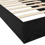 vidaXL Cadre de lit avec LED Chêne noir 80 x 200 cm Bois d'ingénierie