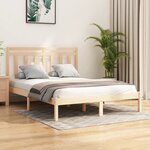 vidaXL Cadre de lit bois massif 120x190 cm petit double