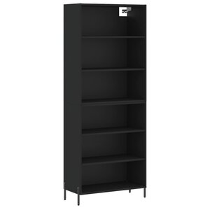 vidaXL Buffet noir 69 5x32 5x180 cm bois d'ingénierie