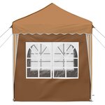 vidaXL Tente de fête pop-up 195 x 195 x 245 cm Beige Tissu Oxford
