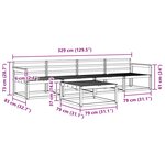 vidaXL Ensemble de canapés d'extérieur 5 Pièces Naturel