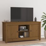 vidaXL Meuble TV Marron miel 103x36 5x52 cm Bois de pin massif