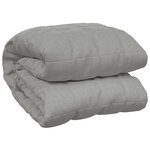 vidaXL Couverture lestée Gris 220x235 cm 15 kg Tissu
