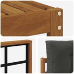 vidaXL Ensemble de canapés d'extérieur 6 Pièces Naturel et Anthracite