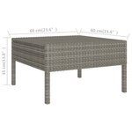 Salon de jardin meuble d'extérieur ensemble de mobilier 12 pièces avec coussins résine tressée gris 02_0015642