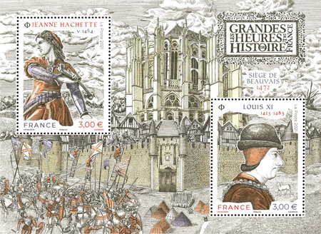 Bloc 2 timbres - Les grandes heures de l'Histoire de France - 2021 - Lettre Internationale
