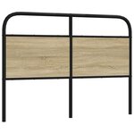 vidaXL Tête de lit chêne sonoma 120 cm acier et bois d'ingénierie