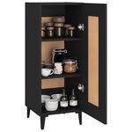 vidaXL Buffet Noir 34 5x34x90 cm Bois d'ingénierie
