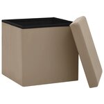vidaXL Tabourets de rangement pliables lot de 2 cappuccino PVC