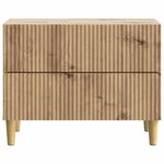 vidaXL Cabinet de chevet avec tiroir Chêne artisanal 62 x 34 5 x 48 cm