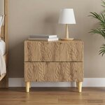 vidaXL Table de chevet Chêne artisanal 62 x 34 5 x 48 cm