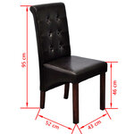 vidaXL Chaises à manger lot de 2 marron similicuir