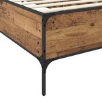 vidaXL Cadre de lit Bois ancien 80 x 200 cm Bois d'ingénierie