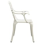 vidaXL Ensemble de bistro 3 Pièces Aluminium coulé Blanc