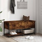 vidaXL Banc de rangement chêne fumé 100x42 5x47 cm bois d'ingénierie