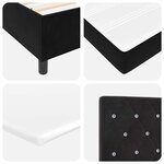 vidaXL Lit à ressorts avec matelas Noir 90 x 200 cm Velours