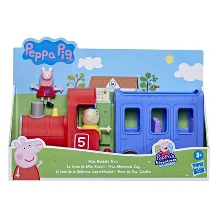 Peppa pig - peppa's adventures - le train de mlle rabbit - jouet  préscolaire roulant et détachable avec 2 figurines des 3 ans - La Poste