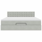 VidaXL Cadre de lit ottoman avec matelas gris clair 180x200 cm velours