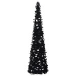 vidaXL Sapin de Noël artificiel escamotable noir 150 cm PET