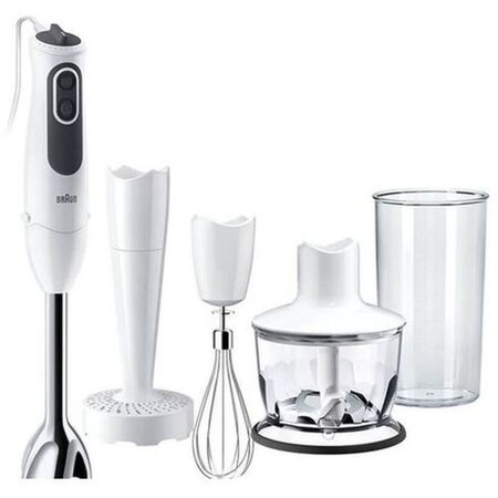 Braun mq3137wh mixeur plongeant avec hachoir sauce plus - blanc