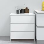 vidaXL Buffet Blanc brillant 70x41x75 cm Bois d'ingénierie
