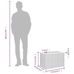 vidaXL Tables d'appoint de jardin 2 Pièces gris rotin bois massif