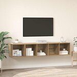 vidaXL Ensemble de meubles TV 2 Pièces chêne artisanal 37 x 37 x 142.5 cm
