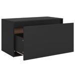 Banc banquette d'entrée 80 x 40 x 45 cm noir aggloméré 02_0010999
