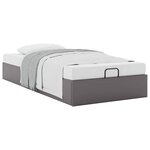 vidaXL Cadre de lit ottoman sans matelas gris 90x190 cm similicuir