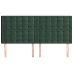vidaXL Tête de lit Vert foncé 160x5x118/128 cm Velours