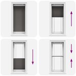 vidaXL Store plissé noir 65x100 cm largeur du tissu 64 4 cm polyester