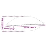 vidaXL Coussin de piscine d'hiver Bleu 380 x 180 x 140 cm PVC