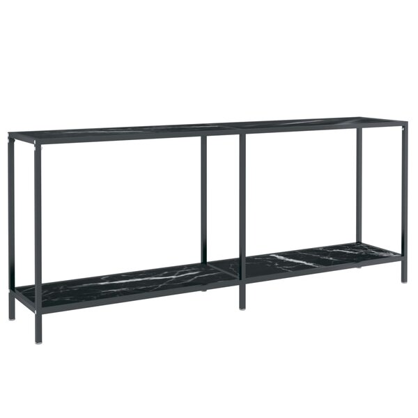 vidaXL Table console Noir 180x35x75 5 cm Verre trempé