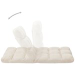 vidaXL Chaise pliable de sol Crème Microfibre