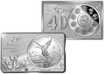 Pièce de monnaie en argent g 93.3 (3 oz) millésime 2022 bullion bar libertad