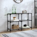 vidaXL Table console avec dessus en verre transparent 118 5x30x81 cm