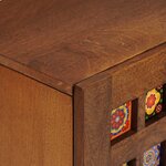 vidaXL Meuble TV Noyer 105 x 33 x 46 cm Bois de mangue massif