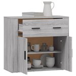 vidaXL Buffet Sonoma gris 80x33x70 cm Bois d'ingénierie