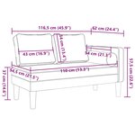 vidaXL Chaise longue avec coussins rouge bordeaux velours