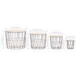 Vidaxl tables basses 4 pièces cuivre