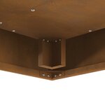 Foyer vidaXL Carré 60x60x30 cm en Acier Résistant aux Intempéries