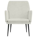 vidaXL Fauteuil Crème 62x79x79 cm Velours