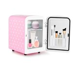 YOGHI Cold Beauty Pea - Mini réfrigérateur 4L - 40W - Versatile et silencieux - 45dB - Voyants lumineux - Rose et Blanc