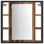 Ensemble de meubles de salle de bain 2 pièces en bois ancien en bois d'ingénierie