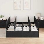 vidaXL Cadre de lit Chêne noir 190 x 135 x 31 5 cm Bois d'ingénierie