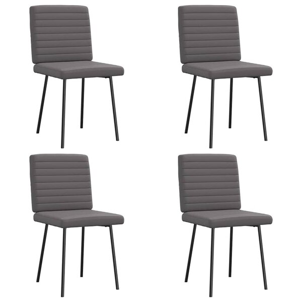 vidaXL Chaises à manger lot de 4 gris similicuir