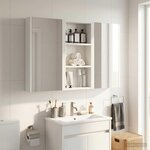 vidaXL Armoire murale de salle de bain Blanc 30 x 10 x 60 5 cm