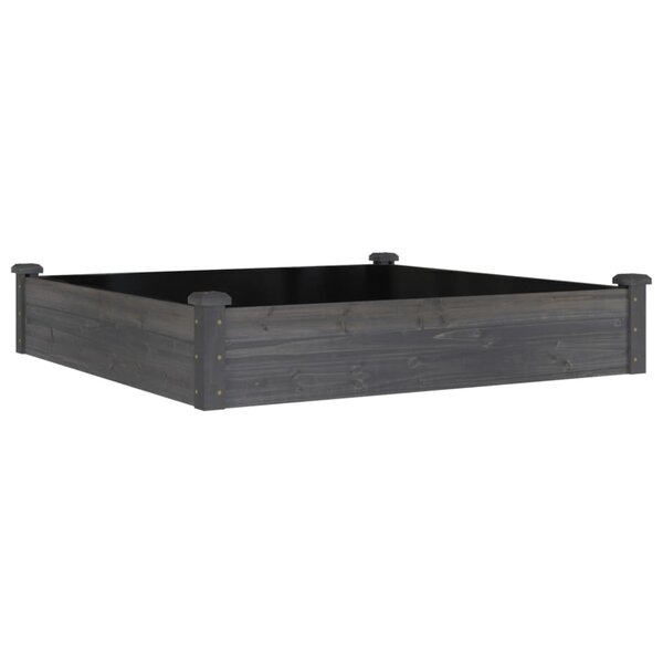 vidaXL Lit surélevé de jardin doublure 120x120x25 cm bois massif sapin