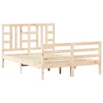 vidaXL Cadre de lit sans matelas bois de pin massif