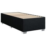 vidaXL Sommier à lattes de lit avec matelas Noir 90x200 cm Tissu